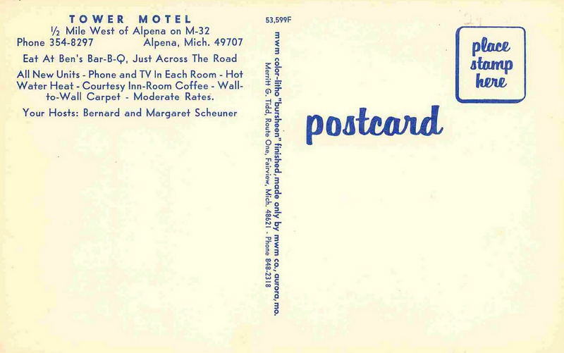 Tower Motel - Old Postcard (newer photo)